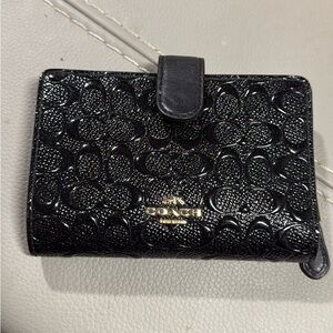 Shiny Coach Black Wallet